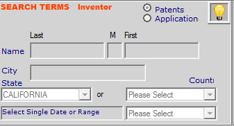 USPTO Inventor Searchable Fields